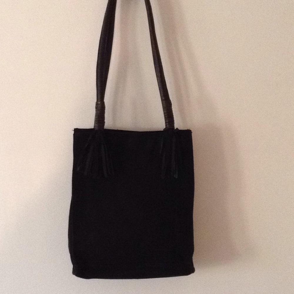 Suede small handbag.